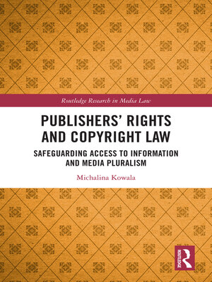 cover image of Publishers' Rights and Copyright Law